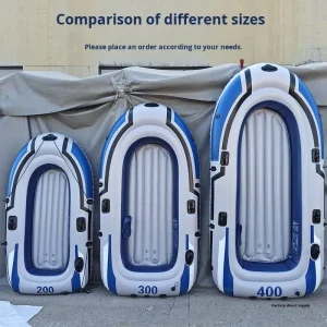 Thickened Wear resistant PVC 0.9mm Inflatable Fishing Boat 2 3 4 Person Double Rowing Dinghy