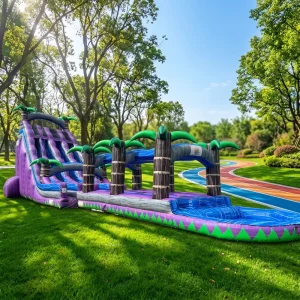 Three Lane Slide Giant Outdoor Events Commercial Inflatable Water Slide for Adults