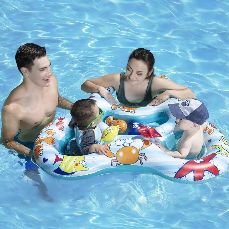 Drei-Personen blau aufblasbare Wasserliege Einzel Canadarain Schleife Kinderartikel, alle Wasser schwimmenden Spielzeuge für Sommer, Ozean, Pool