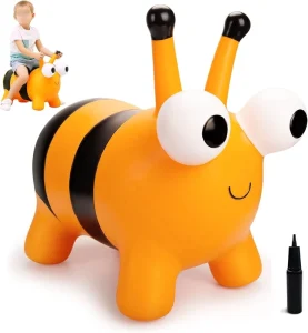 Đồ Chơi Nhảy Bò Inflatable Hình Con Ong An Toàn PVC Dày với Bơm cho Trẻ Em Chơi Trong Nhà Ngoài Trời