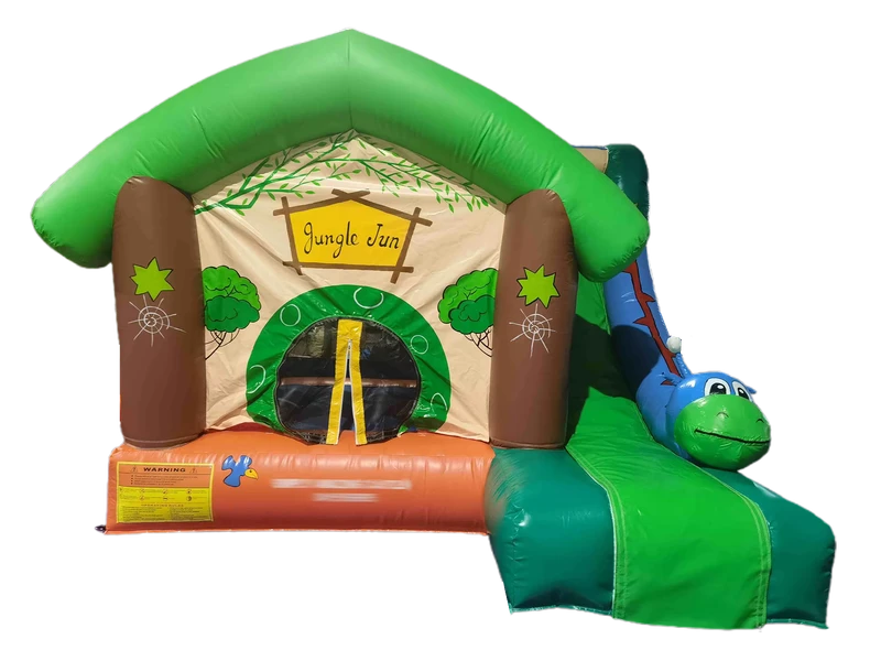 Peuter kinderen binnen achtertuin commerciële fabrieks opblaasbare bos bouncer springkasteel
