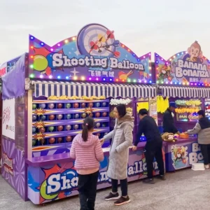 Tolefun Interactive Wooden Metal Carnival Game Booth Derby Balloon Shooting Gallery Midway Adventure Park Made of PP Material