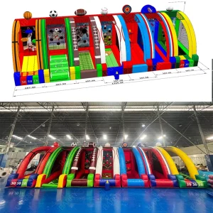 Acessórios de Brinquedos, Arena Desportiva, Mini Jogo 7 em 1, Futebol, Basquetebol, Beisebol, Jogos Infláveis de Carnaval para Aluguer de Festas