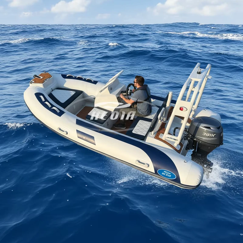 Transes Perahu Inflatable RIB 12ft Hypalon PVC Aluminium Hull RIB 360 Dinghy Dayung Berkualitas Tinggi