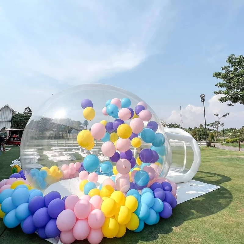 Casa de burbujas inflable para niños, castillo saltarín transparente 3M 4M 5M para parque de trampolines