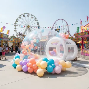 Transparent Bubble Tent Inflatable Snow Globe Kids Party Balloons Fun