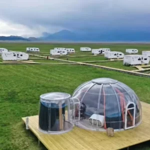 Casa Burbuja Transparente al Aire Libre, Estructura de Jardín para Glamping, Camping, Exhibición de Vista al Cielo y Uso en Eventos