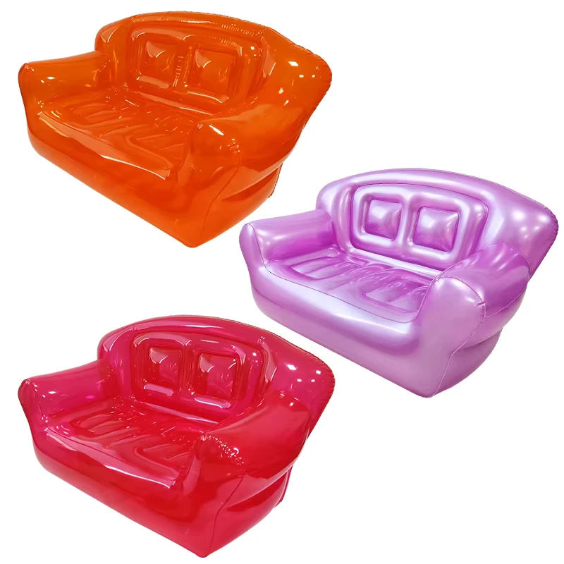 Sofa hơi trong suốt, ghế sofa PVC di động, nhanh chóng bơm hơi, ghế gấp cho cắm trại ngoài trời và trong nhà