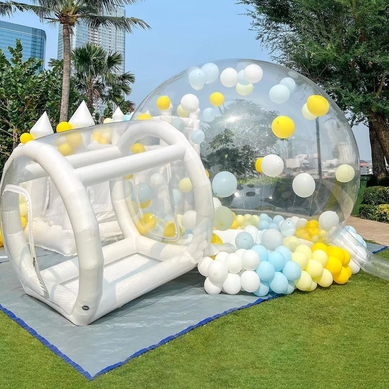 Rumah Bounce Inflatable Transparan Balon Gelembung Tenda Gelembung untuk Pesta Anak-anak