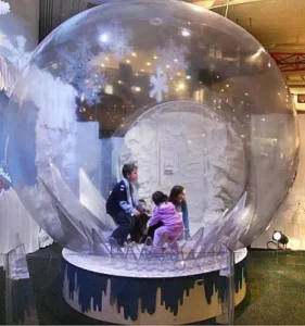 Transparent Inflatable Bubble Tent for Interactive Games customized Inflatable Xmas Globe Dome