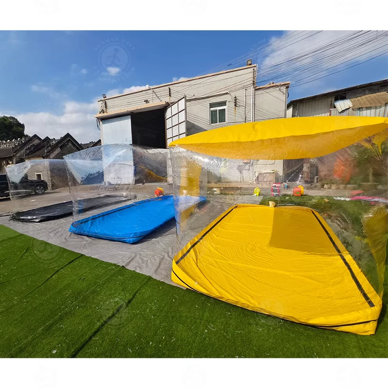 Transparent Inflatable Car Cover Garage Tent Bubble Tent Style with Rectangle Design for Car Storage and Protection