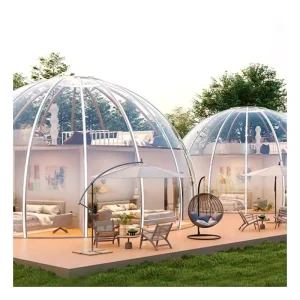 Transparent Inflatable Dome House Luxury Outdoor Camping Tent with Metal Star Room for Celebrity Tourism and Holidays