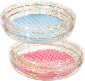 Transparent PVC Inflatable Swimming Pool with Glitter Outdoor Water Fun for the Family