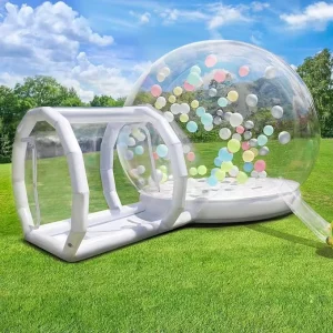 Transparent Waterproof PVC Inflatable Bubble Tent with Air Blower for Kids Outdoor Party Bounce House
