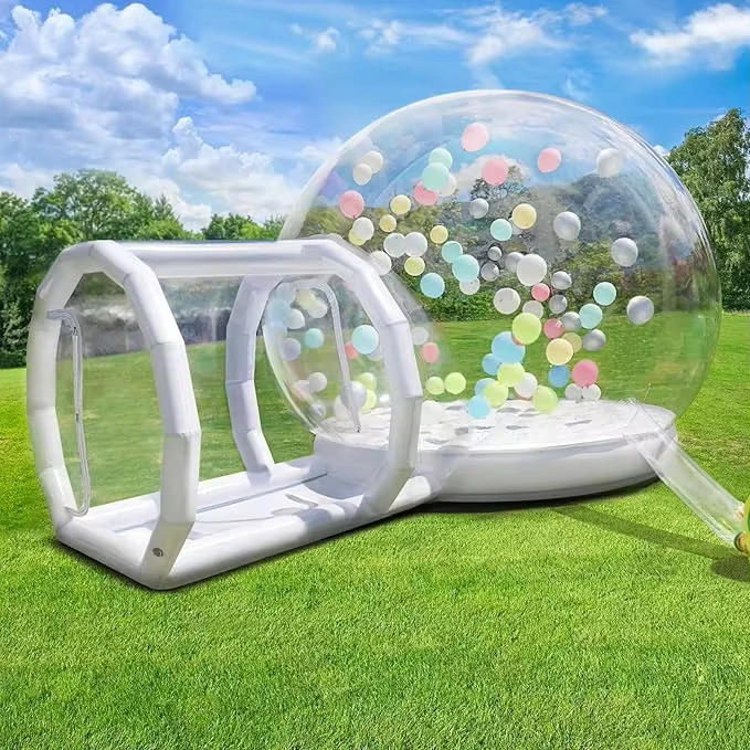 Transparent Waterproof PVC Inflatable Bubble Tent with Air Blower for Kids Outdoor Party Bounce House