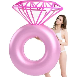 Trendy INS Diamond Inflatable Swim Ring Party Decor Adult Pool Float for Water Fun