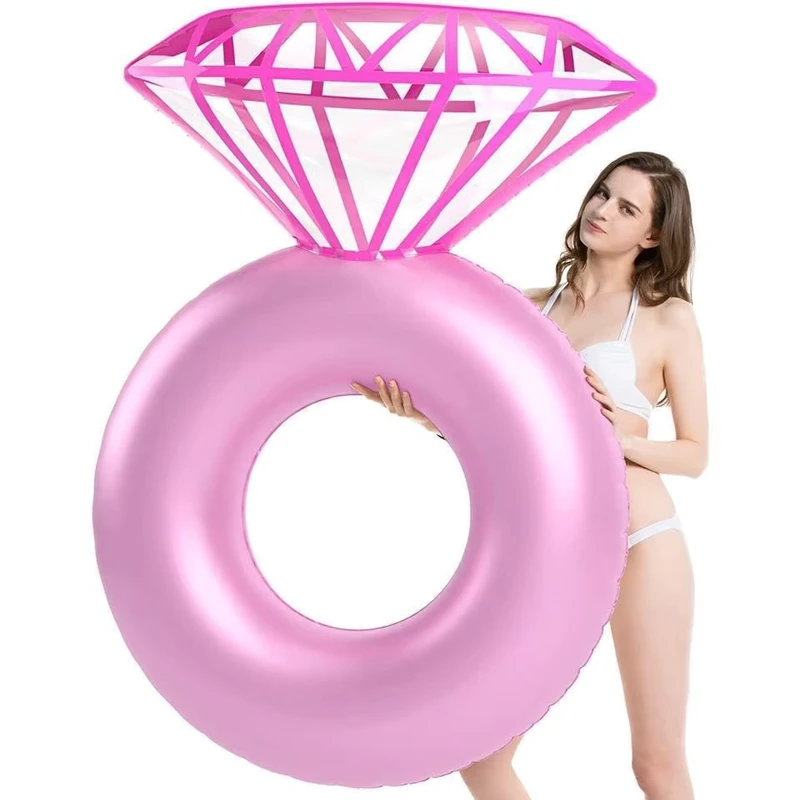 Anneau de natation gonflable tendance INS en forme de diamant, décor de fête, flotteur de piscine pour adultes pour s'amuser dans l'eau