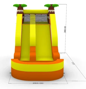 Tropical 21ft Outdoor Waterslides Commercial Kids Party Inflatable Water Slide