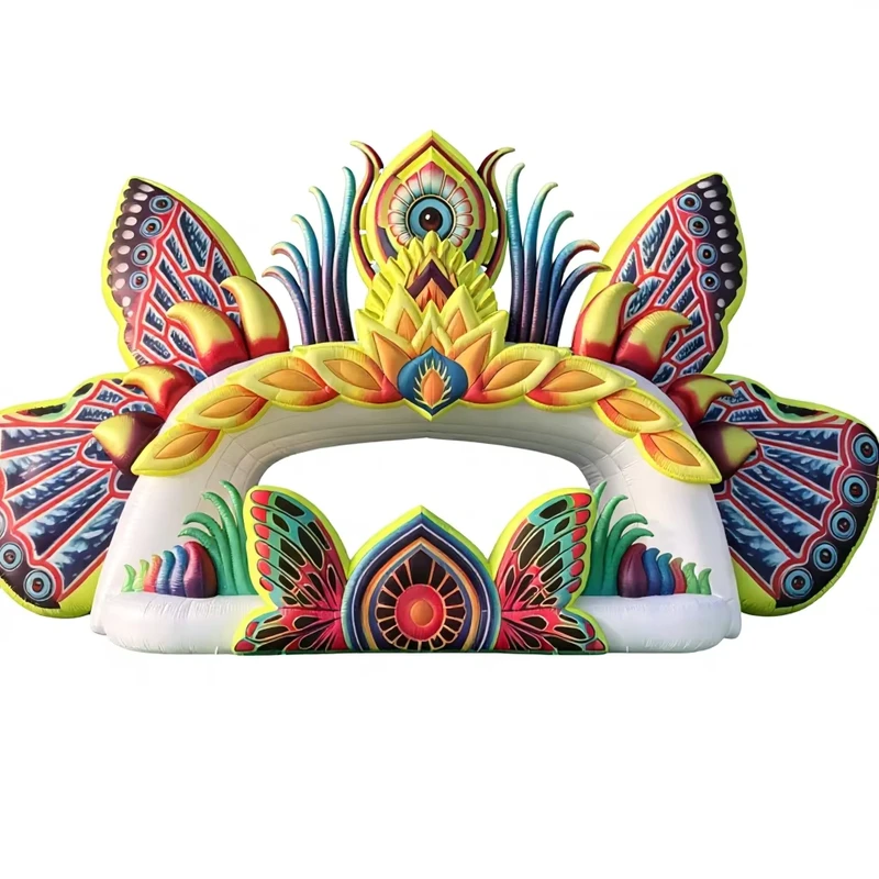 Arc gonflable géant tropical, étanche, installation facile, style vacances, décoration d'événements publicitaires et de fêtes