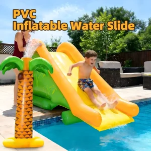 Tropical Recreation Technology Professional ODM Inflatable Coconut Tree Water Slide Thickened PVC Aquatic Habitat Kids Outdoor