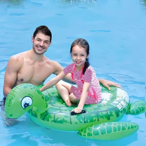 Turtle Inflatable PVC Pool Raft Lounge Float Toy 134X112X52cm Kids Swimming Pool Float Lounger for Beach Water Party Summer Fun