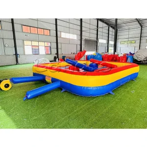 Gioco Interattivo Gladiatore per Due Giocatori, Giochi Gonfiabili per Feste e Eventi, Arena di Gioco con Bastoni