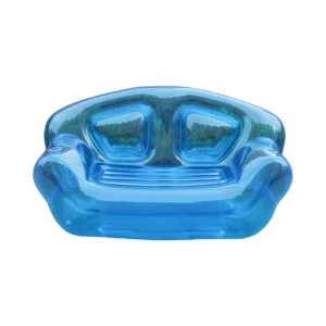 Two Seat Fabric Sofa Bed Folding Plastic Transparent Inflatable Air Living Room Furniture for Apartment and Hotel Use