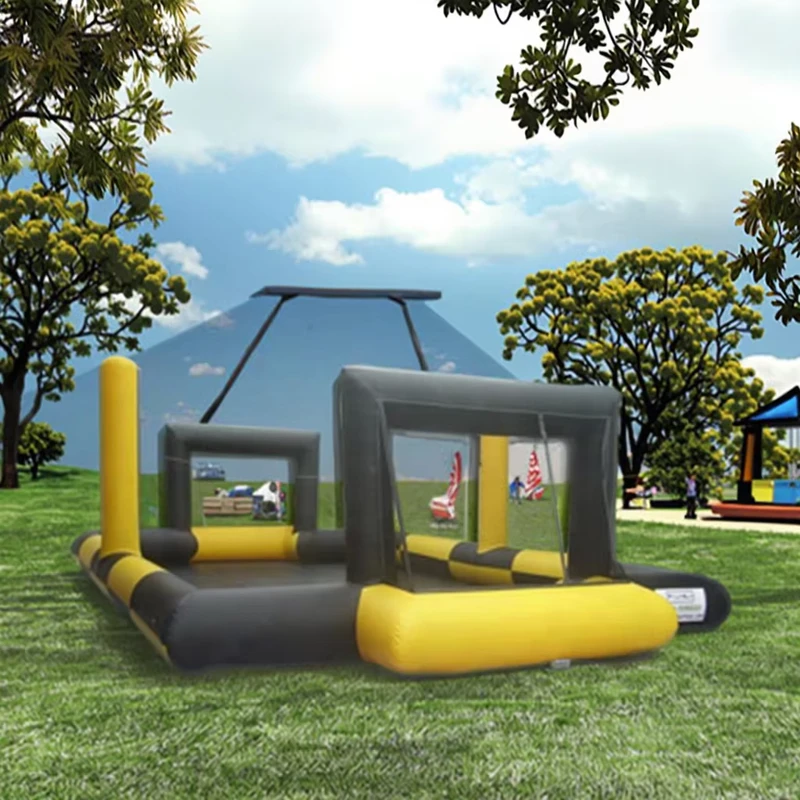 U Rides 0.55mm PVC Opblaasbaar Water Voetbalveld Strand Volleybalveld 11m X 6m CE Gecertificeerd 1 Blower Huur voor
