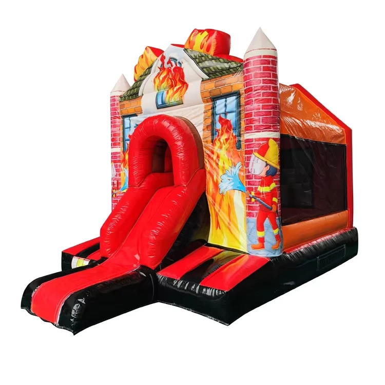 Château gonflable UFO avec toboggan, combo de saut, maison de saut, glissière d'obstacle aérienne, sauteurs gonflables pour extérieur