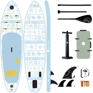 SUP Gonfiabile Personalizzato ULTYY di Alta Qualità per Pesca, Tavola da Surf Viola Yoga Estate Isup con 3 Pinne