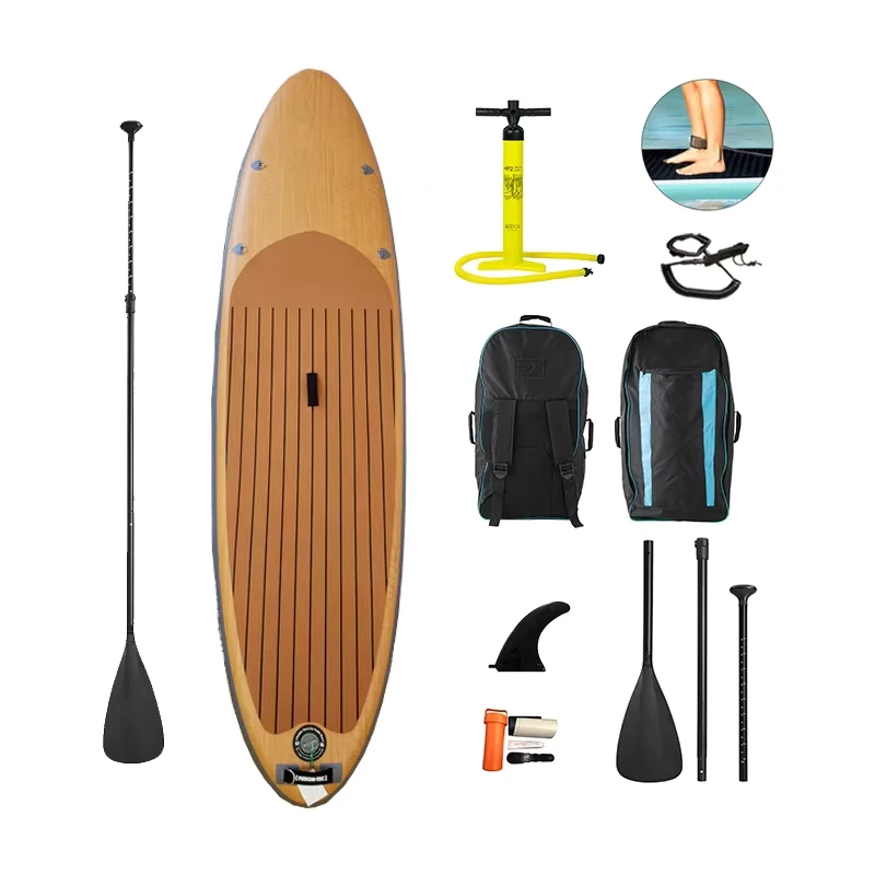 US Fin Box Stand-Up Paddle Board Aufblasbar mit SUP-Leine, Handpumpe und Paddel für SUP-Paddel Aufblasbar Stand-Up
