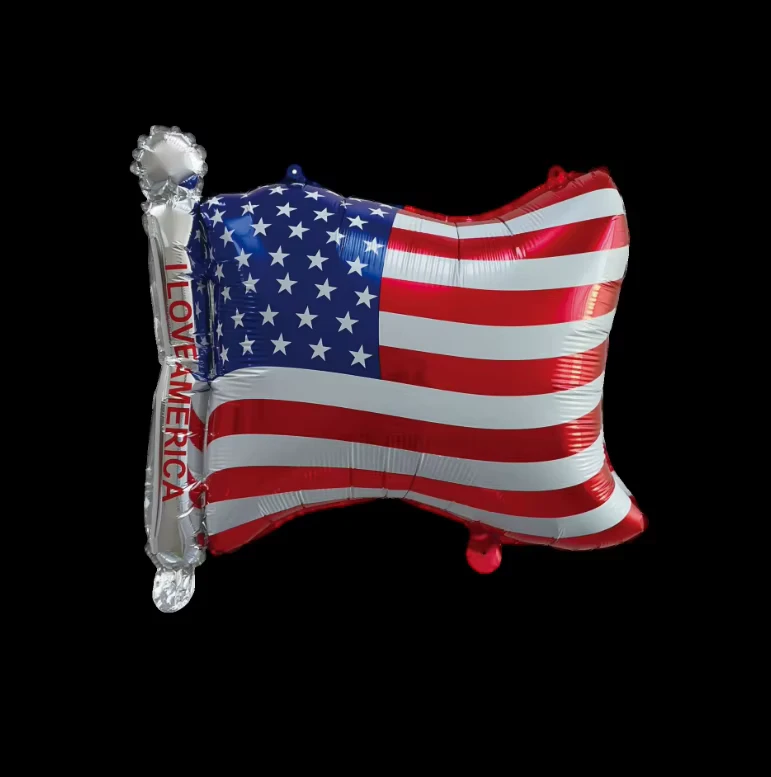 Balão de Folha com a Bandeira dos EUA 49*55cm para Decoração de Festa do Dia da Independência