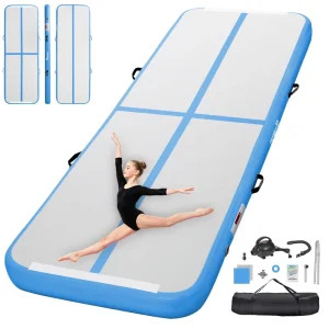 USA Stock Large Air Track Mat 20ft X 6.56ft X 8inch Inflatable Gym Mat Anti Slip Gymnastics Tumbling Mat for Kids Adults Home Gym Training