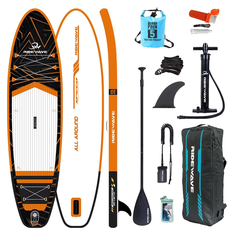 Papan Paddle Inflatable Tahan UV 10'8" ISUP Surfboard untuk Semua Musim Harga Pabrik Paddleboard SUP