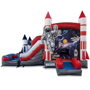 Kombinasi Bounce House Anak-anak Terbaik Luar Ruangan Inflatable Bouncy Castle dengan Seluncuran