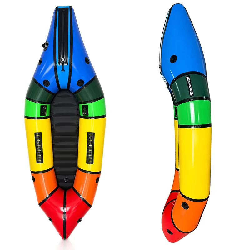 Packraft de aguas bravas ultraligero de TPU/PVC, autovaciable y estable, con logo personalizado OEM