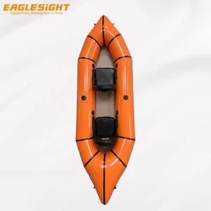 Ultralight TPU Packraft Inflatable Kayak for 1 Person and 2 Person Portable Foldable Whitewater Fishing Boat