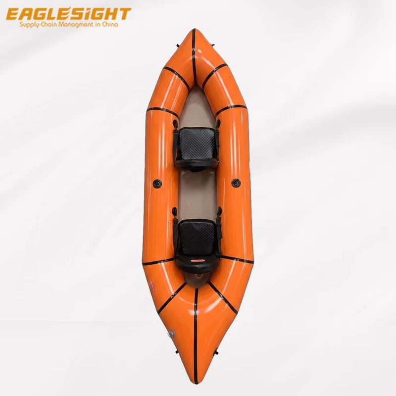 Kano TPU Packraft Inflatable Ultralight untuk 1 dan 2 Orang, Perahu Memancing Portabel Lipat untuk Arus Putih