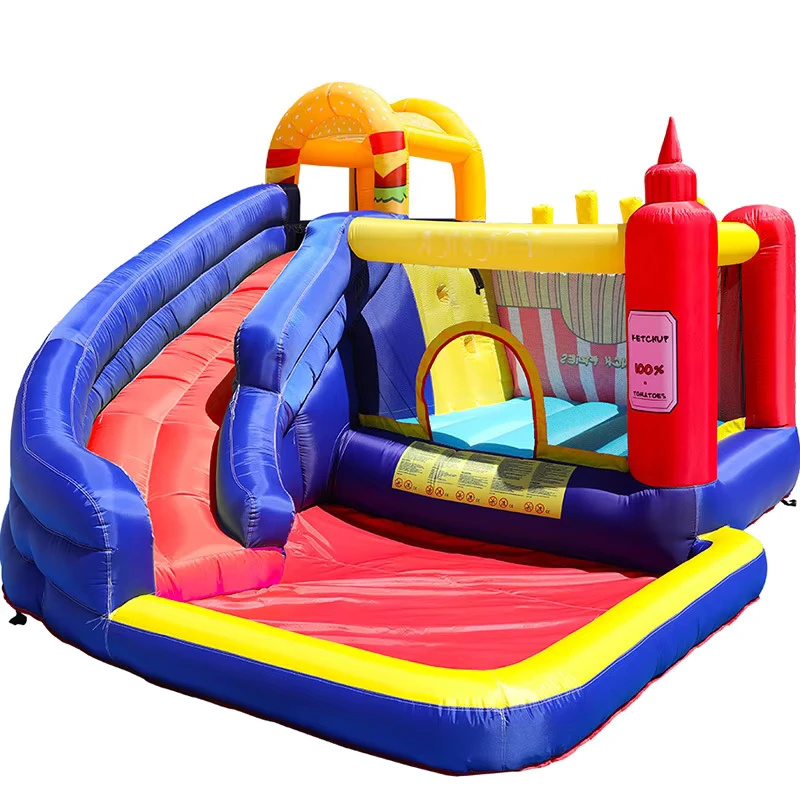 Unicorn Inflatable Castle Outdoor Customizable Size Children’s Bounce Bed Slide Easy Setup Naughty Castle