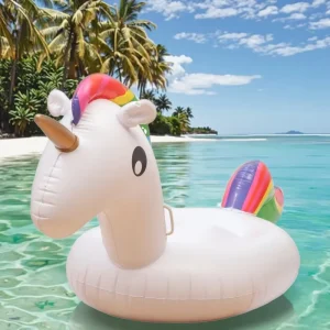 Unicorn Inflatable Pool Float 190cm PVC Material Adults & Kids Ride-on Lounge Raft Summer Beach Lake Use Home & Outdoor 100kg