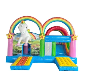 Unicorn Magic Combo Inflatable Bounce House with Slide
