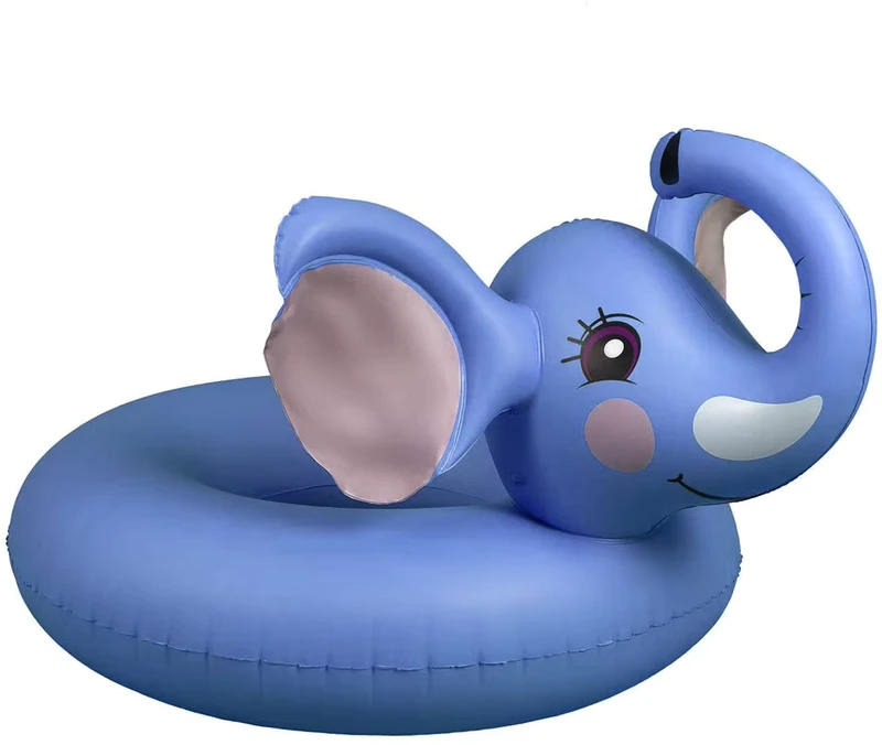 Anéis de Natação Infláveis em Forma de Unicórnio com Designs de Cabeça de Animais Variados, PVC Livre de Ftalatos, Logótipo Personalizável, Piscina para Crianças