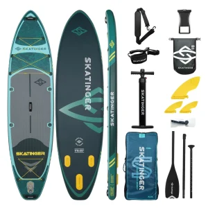 Unisex Inflatable Fishing SUP Stand Up Paddle Board with Drop Stitch Construction Eco Friendly Portable for Lakes and Rivers