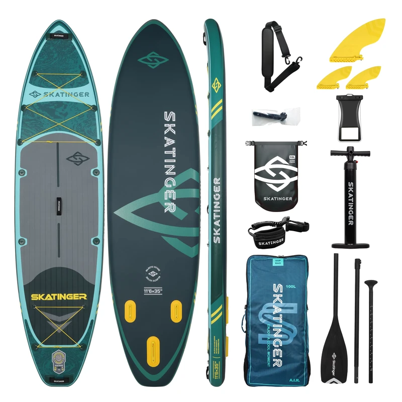 Papan Dayung Memancing Inflatable Unisex, Surfboard PVC EVA, Aksesori Drop Stitch untuk Memancing SUP Paddleboarding