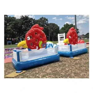 Unisex PVC Inflatable Rocket Model Bouncy Toy Outdoor Team Building Interactive Slingshot Shooting Games Teamwork