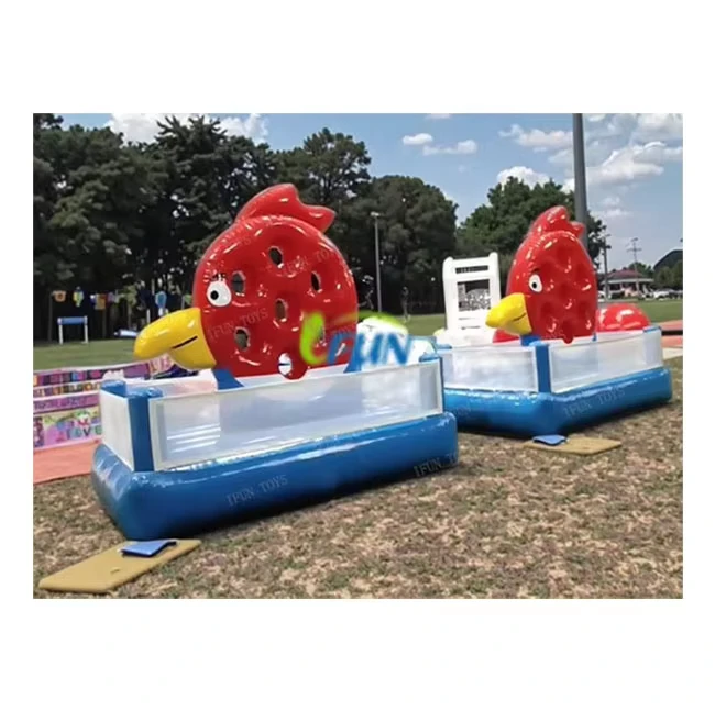 Mainan Bouncy Model Roket Inflatable PVC Unisex untuk Permainan Menembak Slingshot Interaktif Tim Membangun Tim