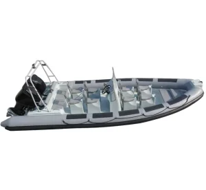 Thuyền Bơm Hơi Cứng Rigid với Vỏ Fiberglass Ribbed Sâu-V Sang Trọng và Tăng Cường Hypalon 760