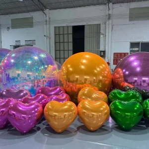 Regalo de San Valentín, globos inflables en forma de corazón gigante, decoración de globos en forma de corazón para bodas