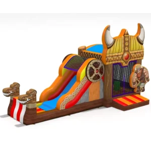 Viking Commercial Wet Dry Bouncer Slide Combo Inflatable Bouncy Castle Inflatable Bouncer Combo