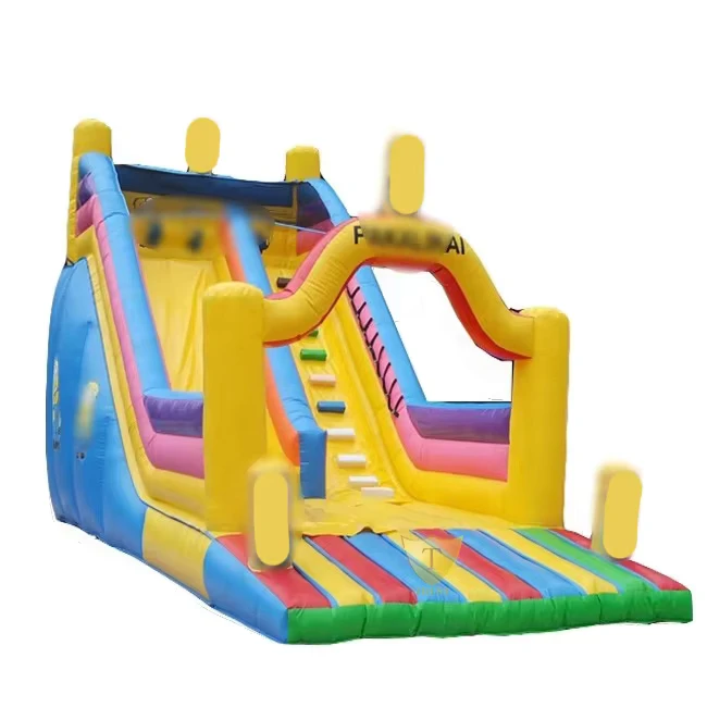 Columpio Inflable Gigante de Colores Vivos, a Adultos y Niños les Encanta
